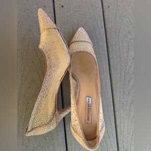 Antonio Melani Women's Tan Nude marinna soft gold Embellished pump size 9.5